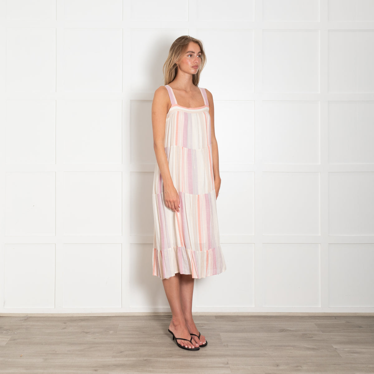 Rails Amaya Tiered Pastel Coloured Midi Dress