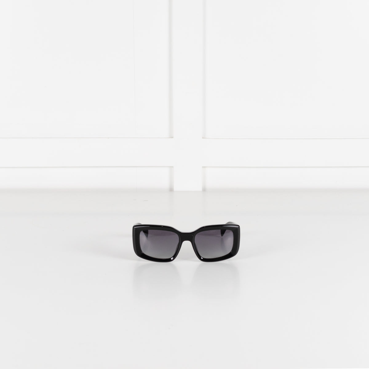 Rag & Bone Black Rectangular Chunky Sunglasses