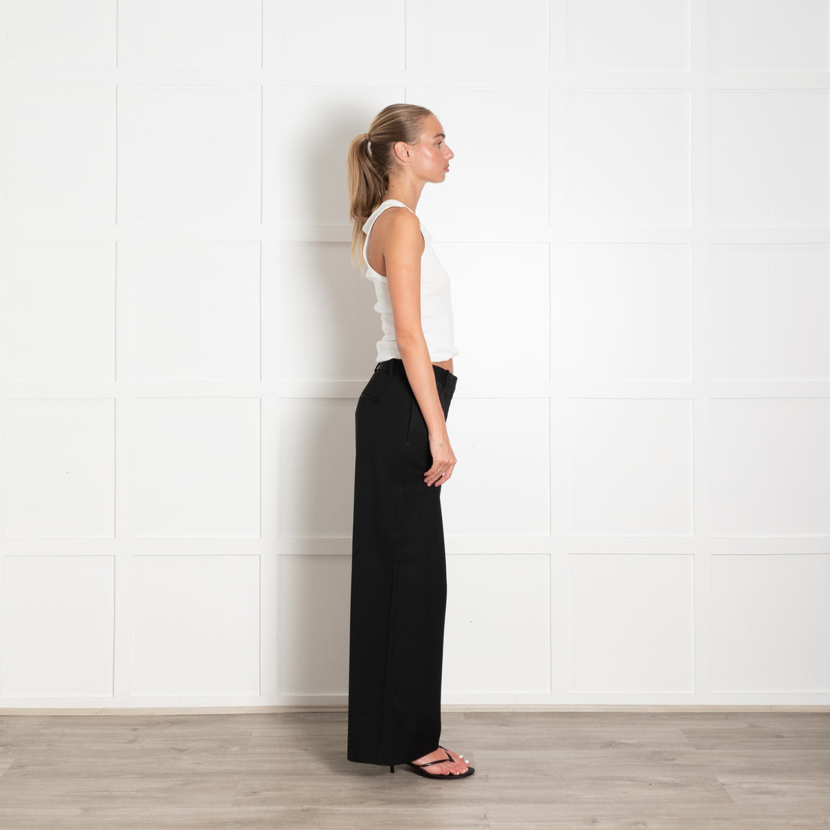 The Row Black Wide Leg Trousers