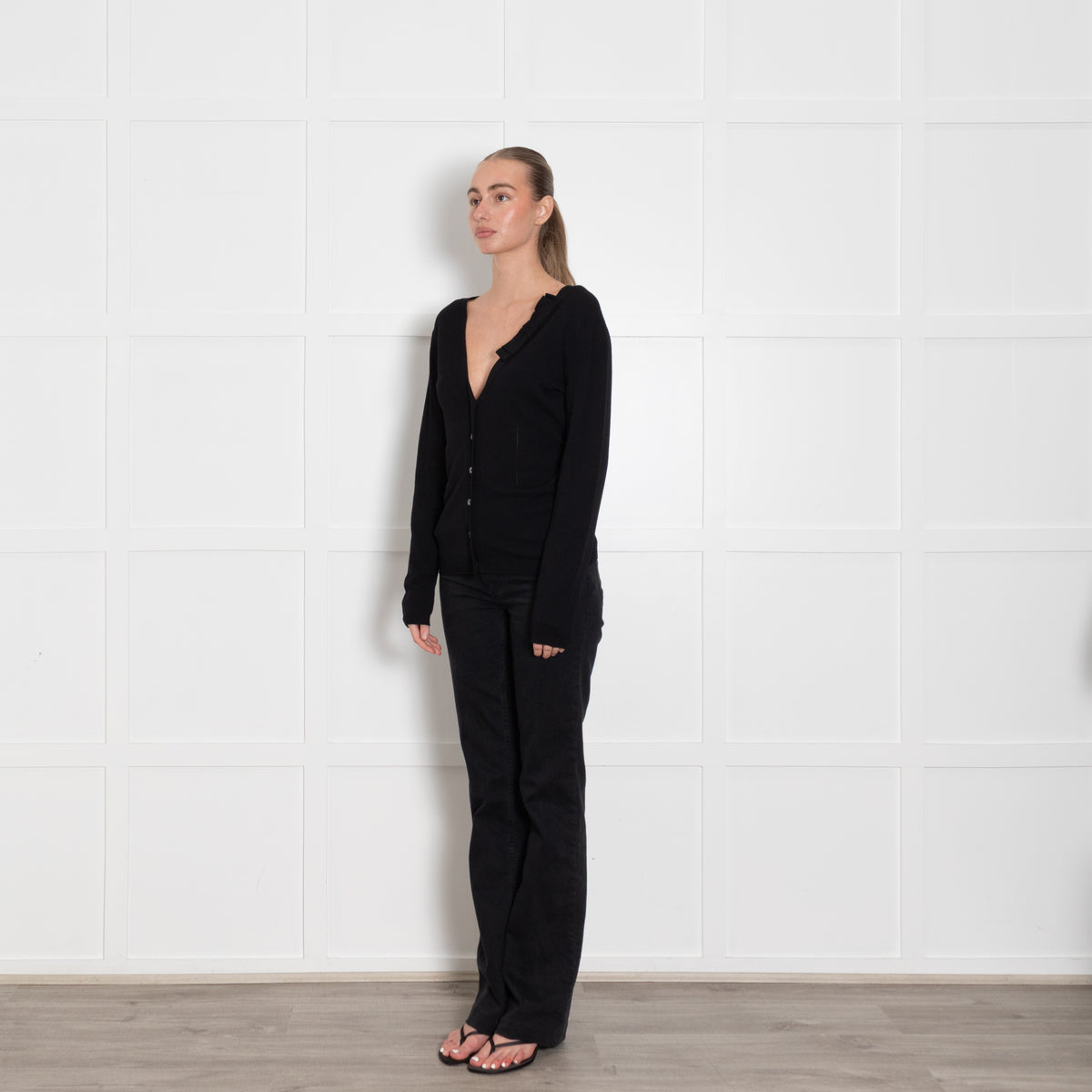 Valentino Lace Back Black Cardigan