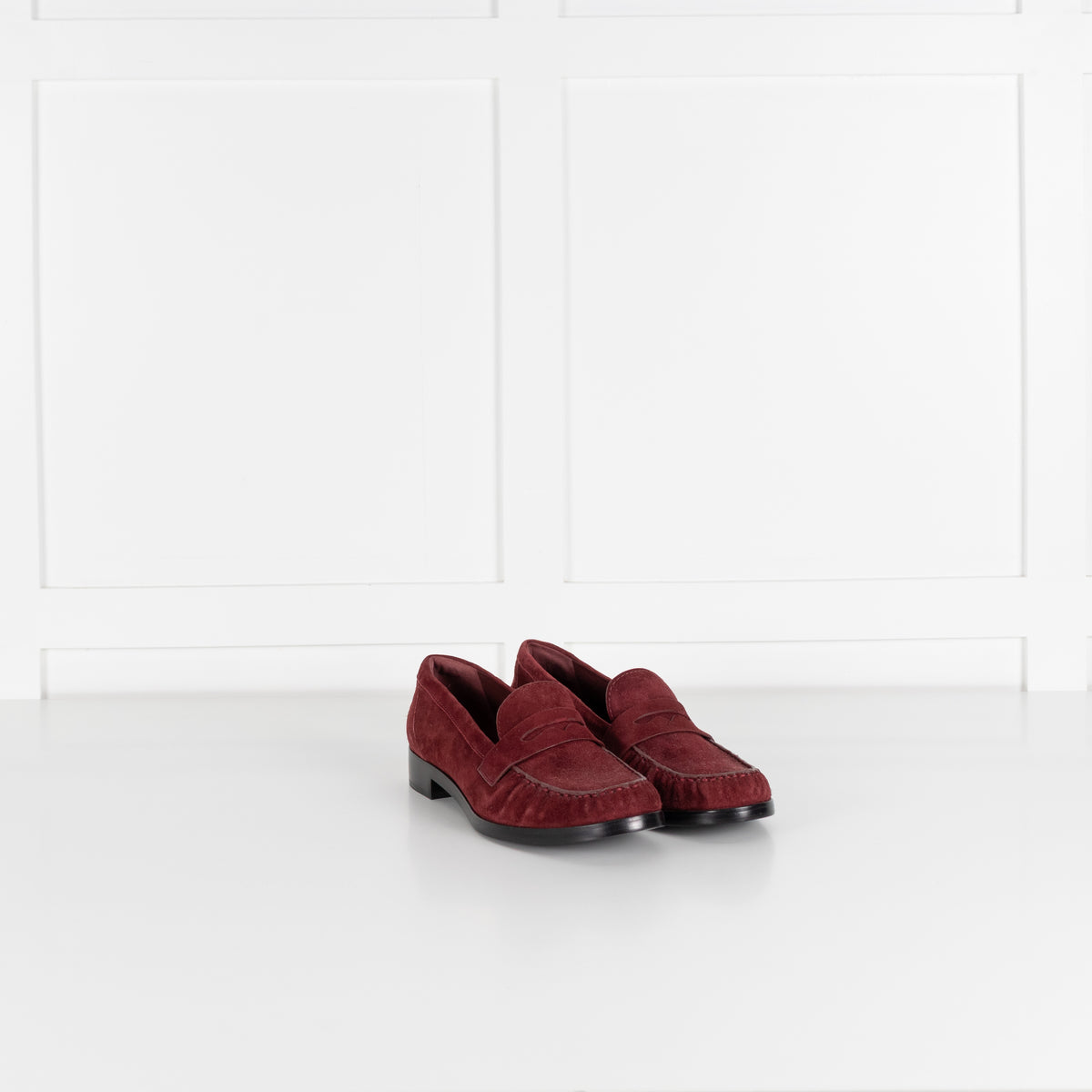 Reformation Ruby Suede Ani Ruched Loafers