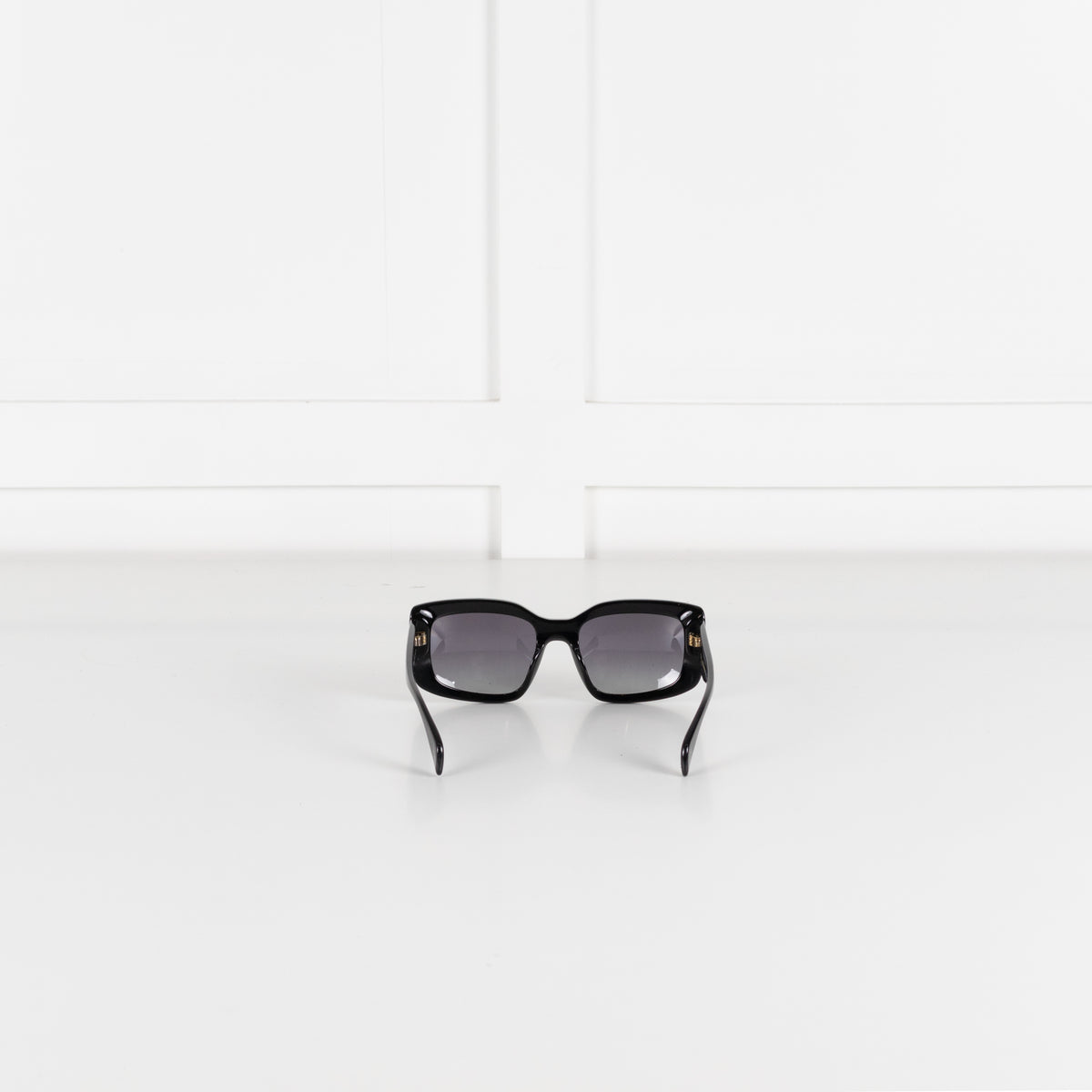 Rag & Bone Black Rectangular Chunky Sunglasses