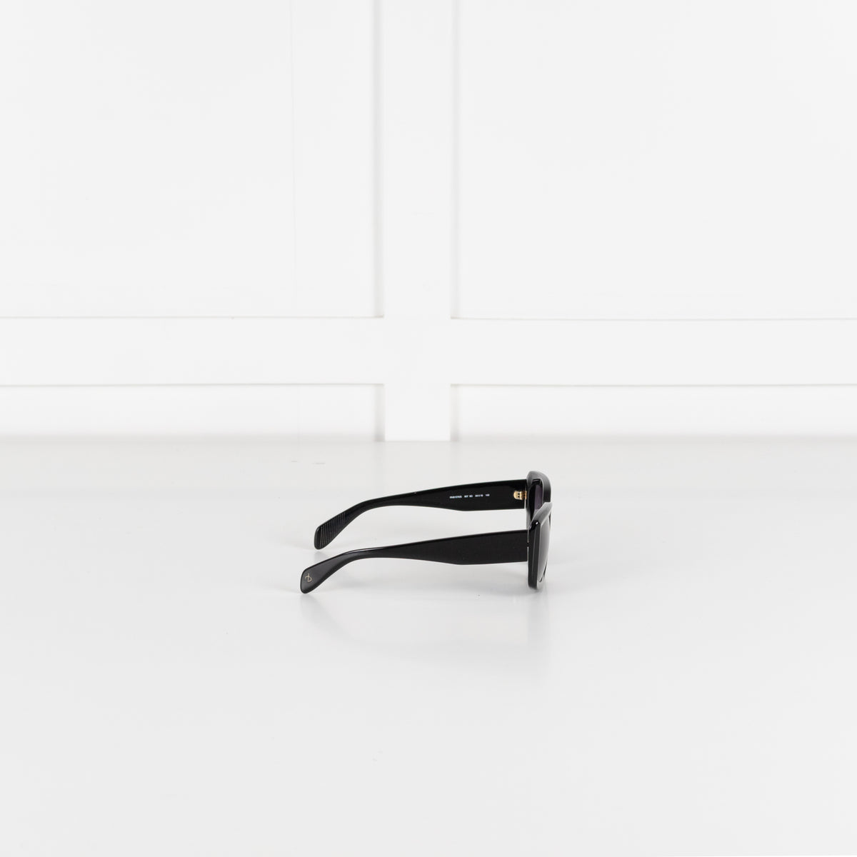 Rag & Bone Black Rectangular Chunky Sunglasses