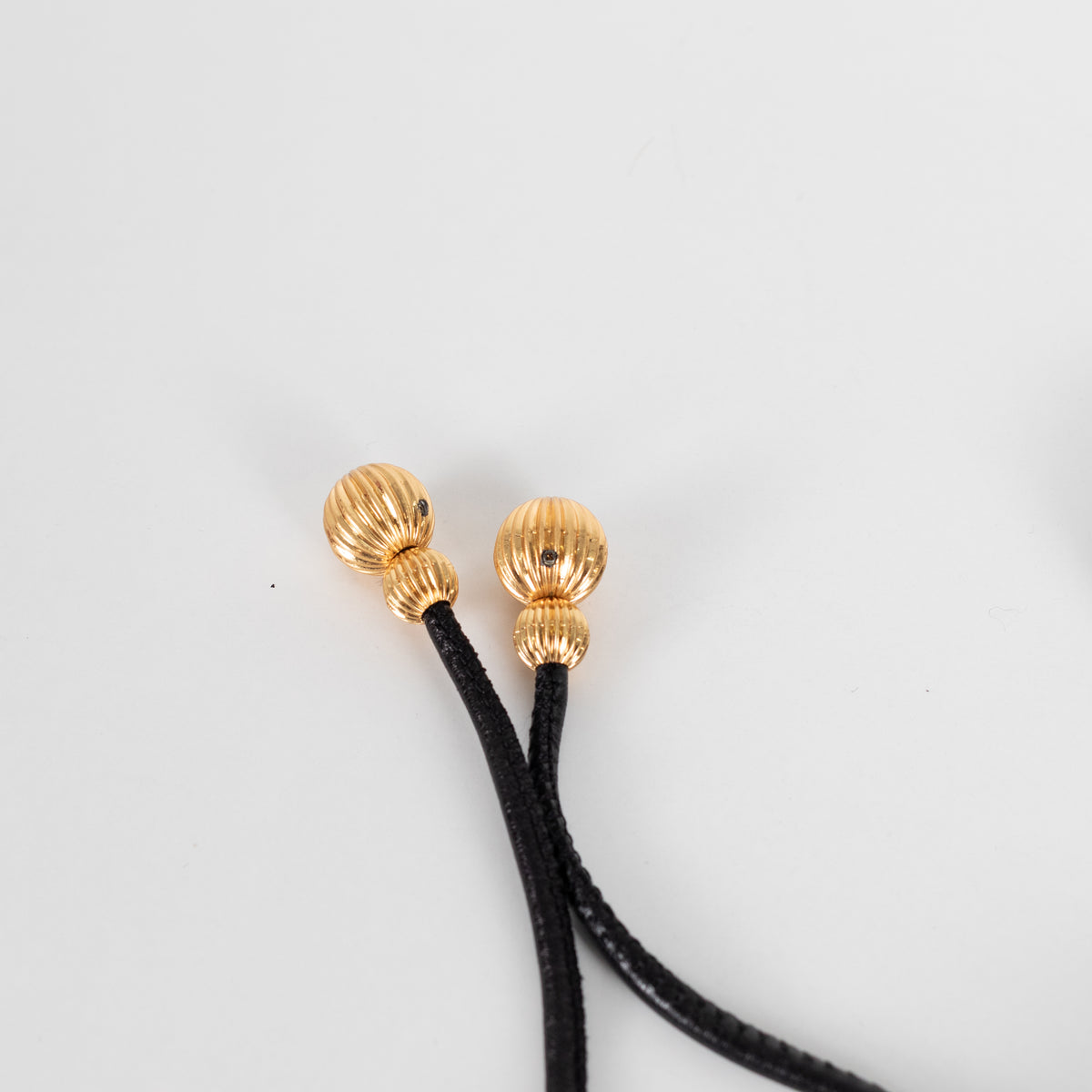 Tory Burch Black Gold Detail Flat Lace Up Sandals