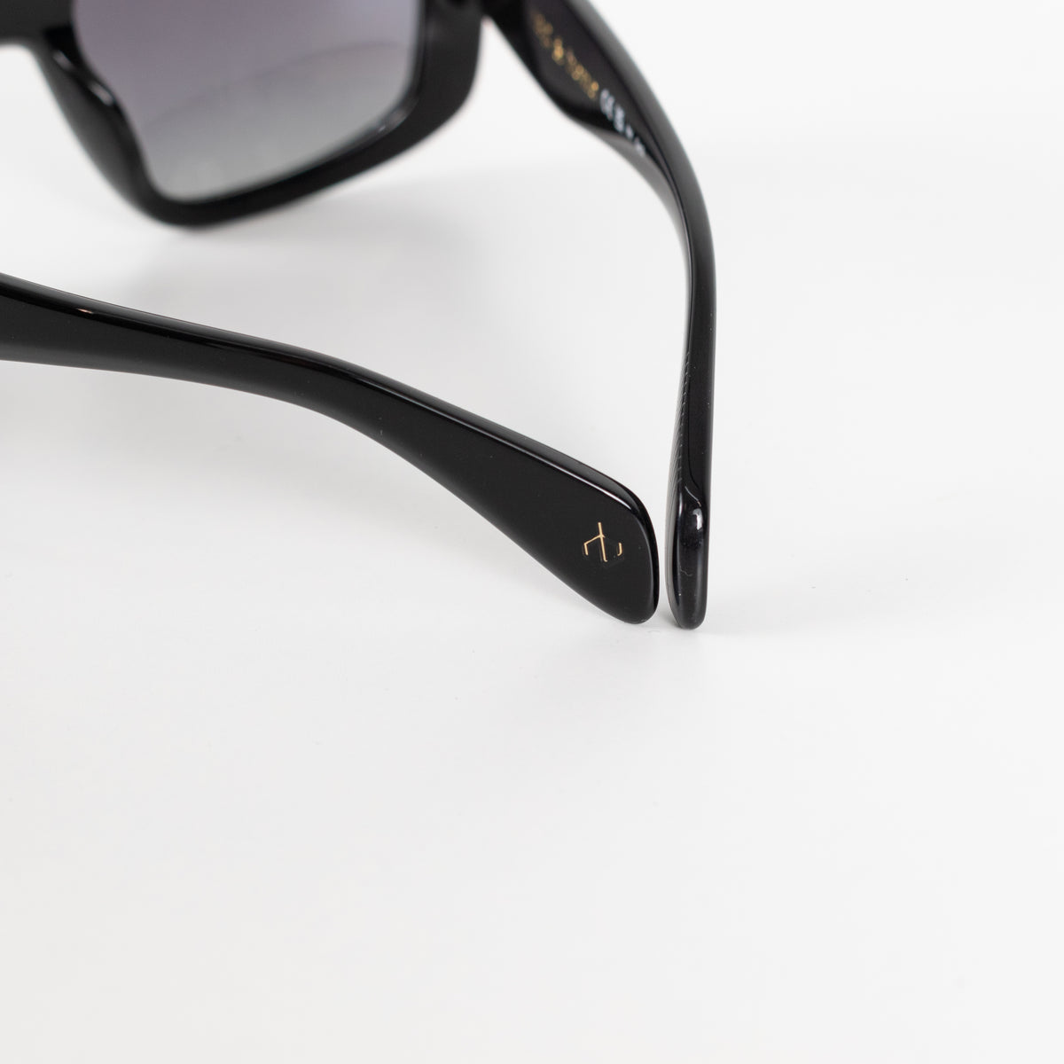 Rag & Bone Black Rectangular Chunky Sunglasses