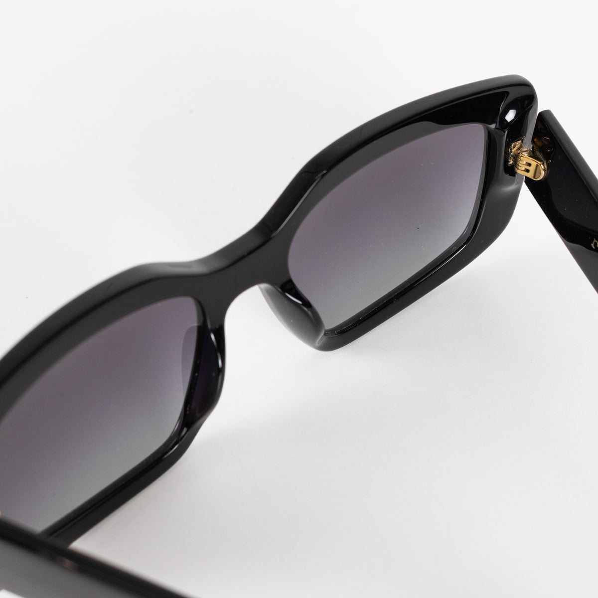 Rag & Bone Black Rectangular Chunky Sunglasses