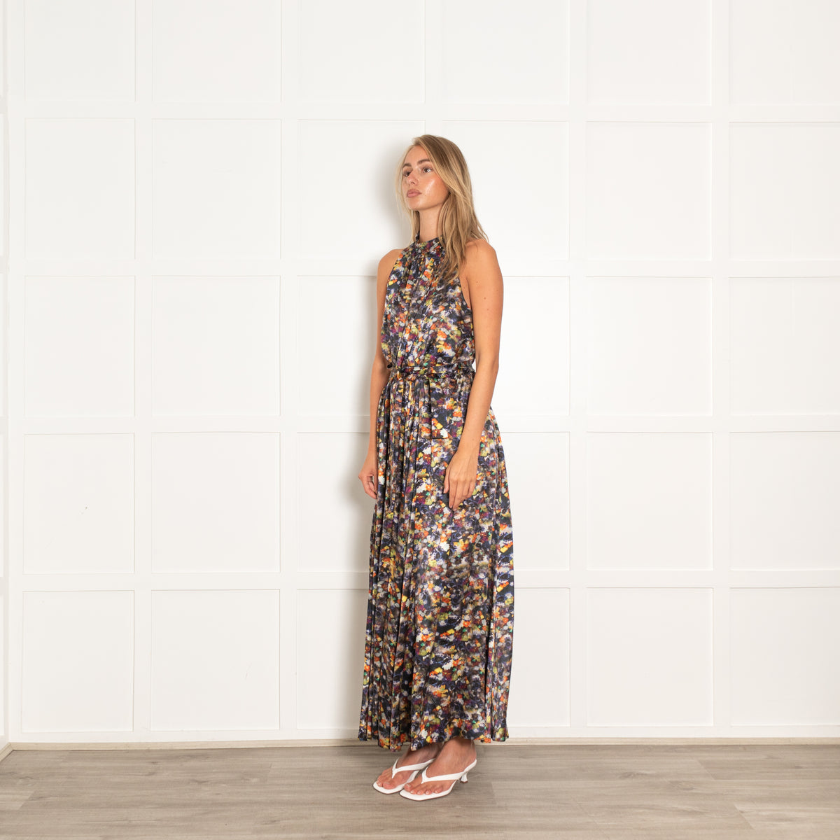 Erdem Graphic Floral Halterneck Maxi Dress