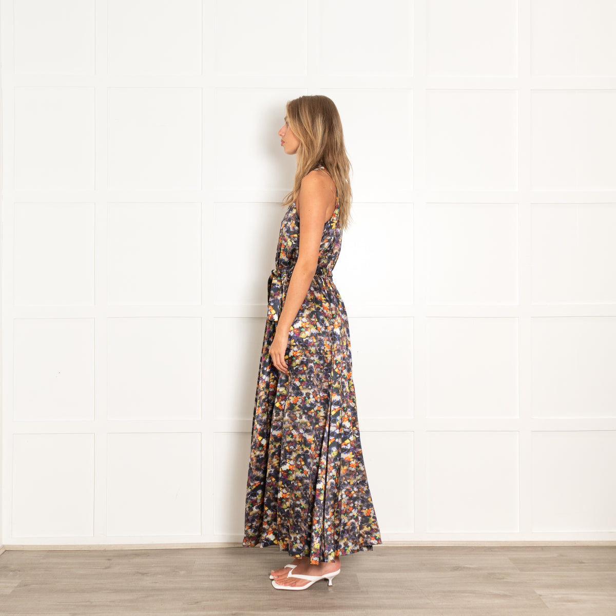 Erdem Graphic Floral Halterneck Maxi Dress