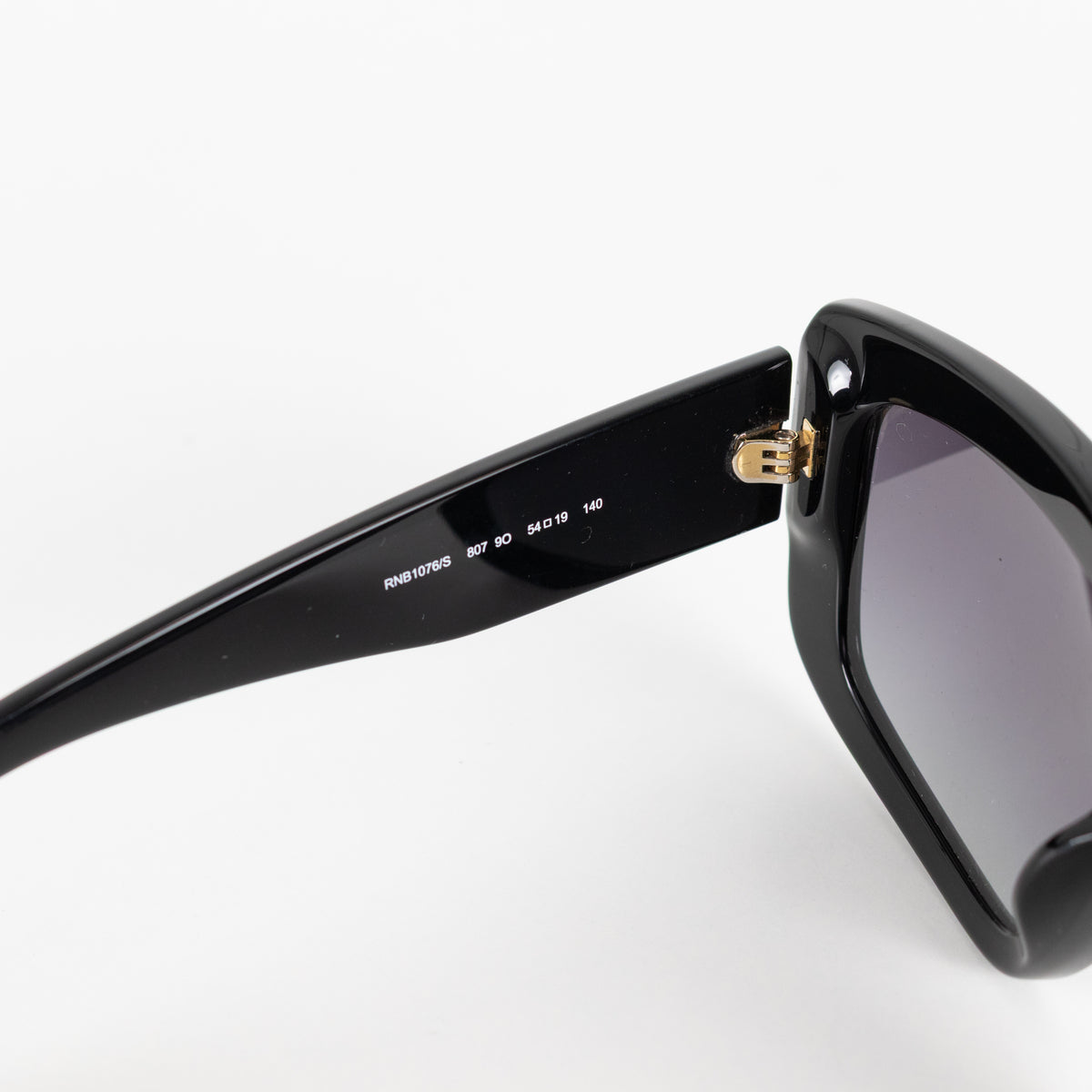 Rag & Bone Black Rectangular Chunky Sunglasses