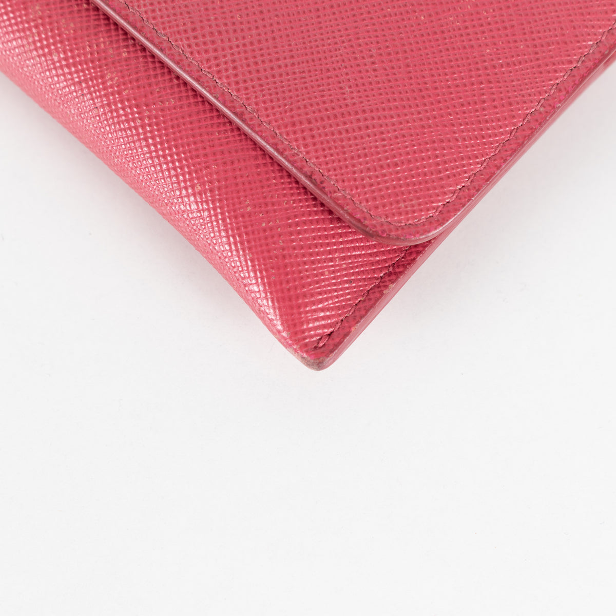 Prada Pink Saffiano Leather Key Holder