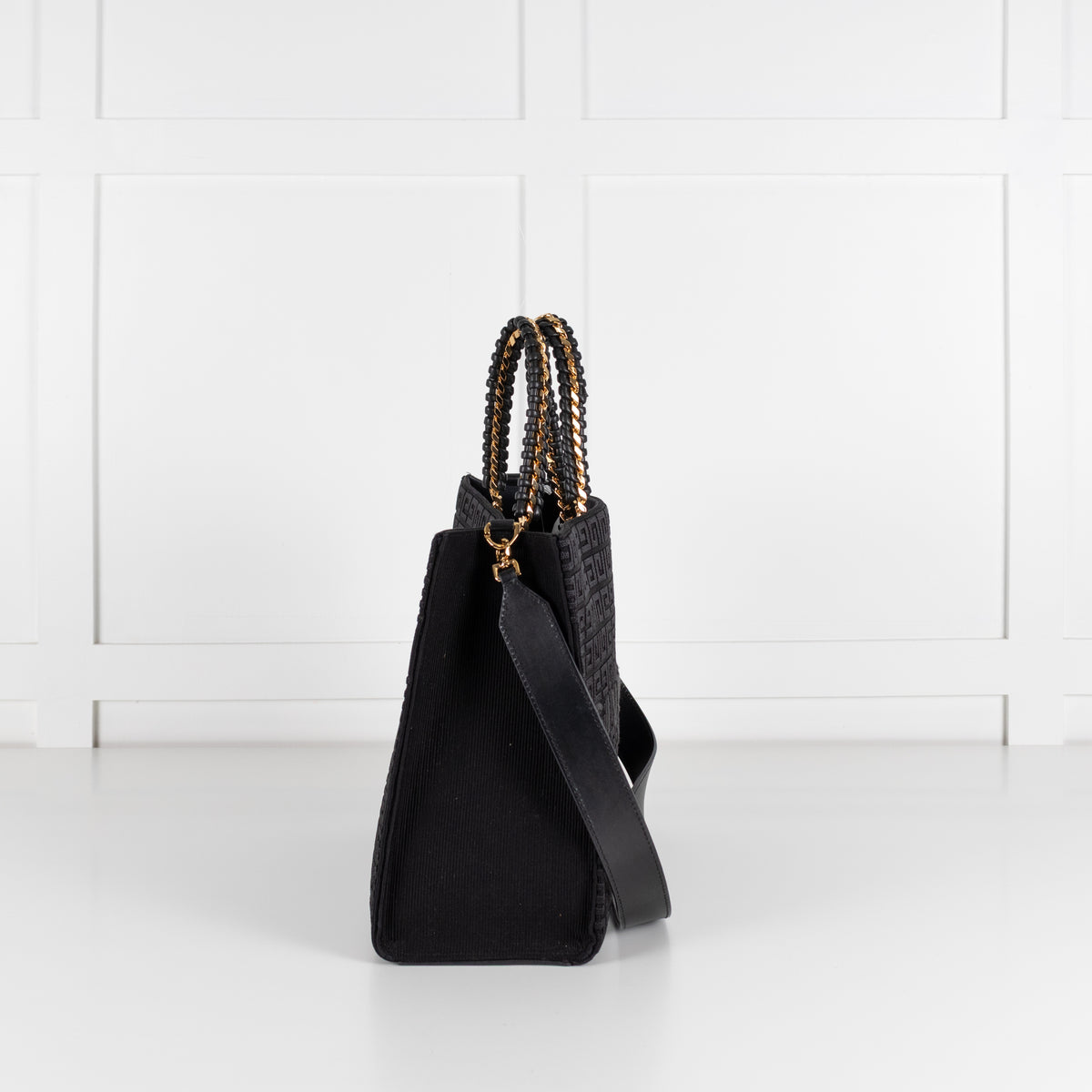 Givenchy Black Cotton Blend & Leather G-Tote Bag