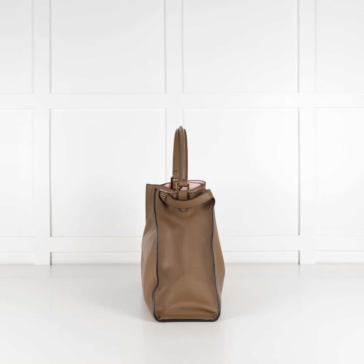 Fendi Peekaboo Light Brown X-Light Leather Handbag