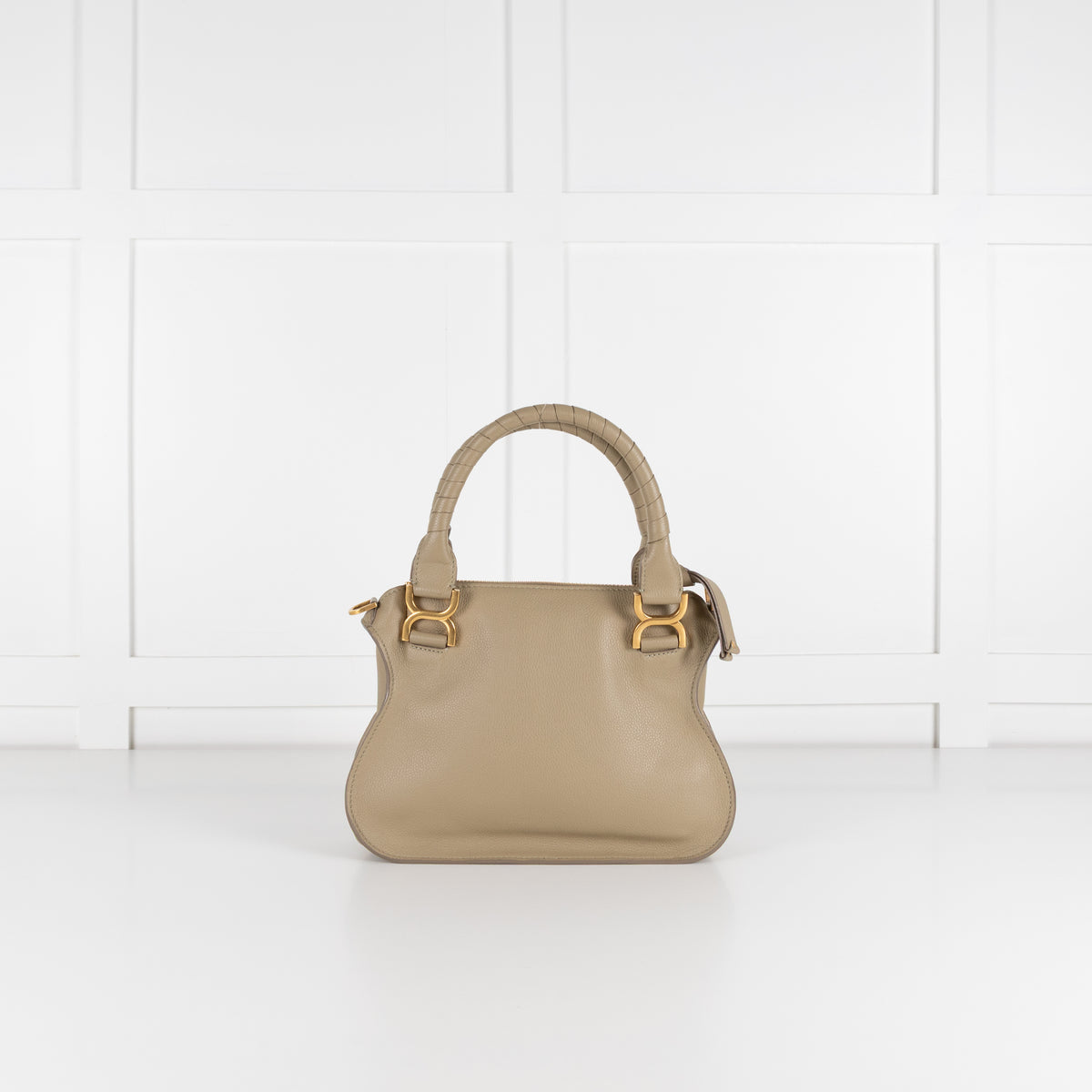 Chloe Khaki Marcie Handbag With Crossbody Strap
