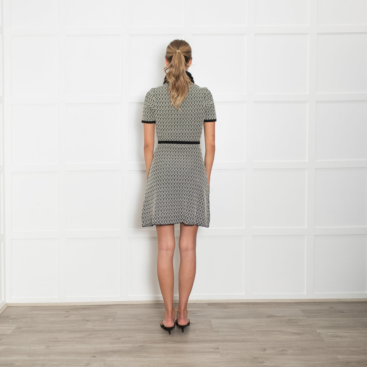 Sandro Black and White Collared Knit Mini Dress – Phoenix Style