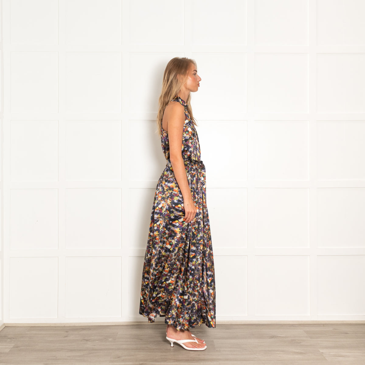 Erdem Graphic Floral Halterneck Maxi Dress