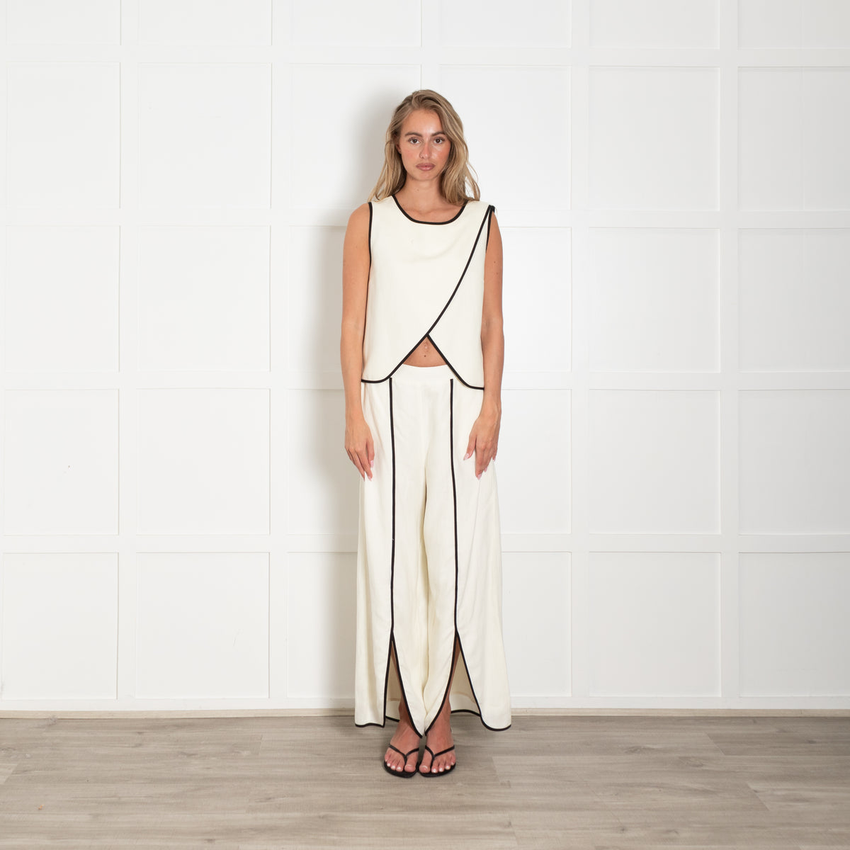 Sancia Artemis Cream Wide Leg Trousers