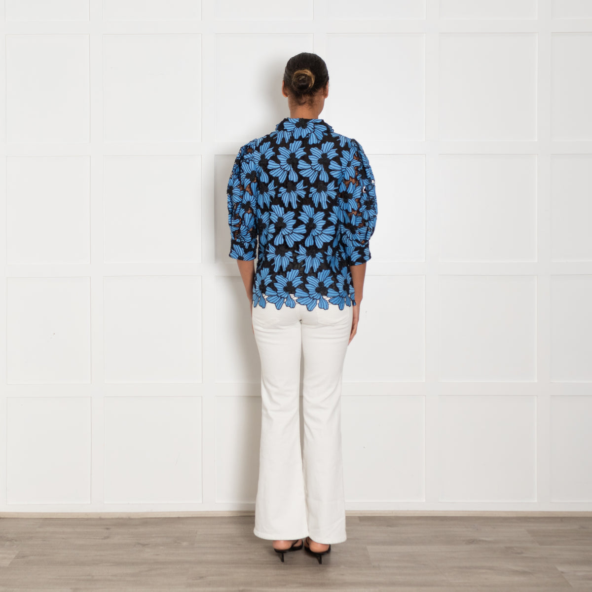 Hofmann Copenhagen Blue Flower Lace Top