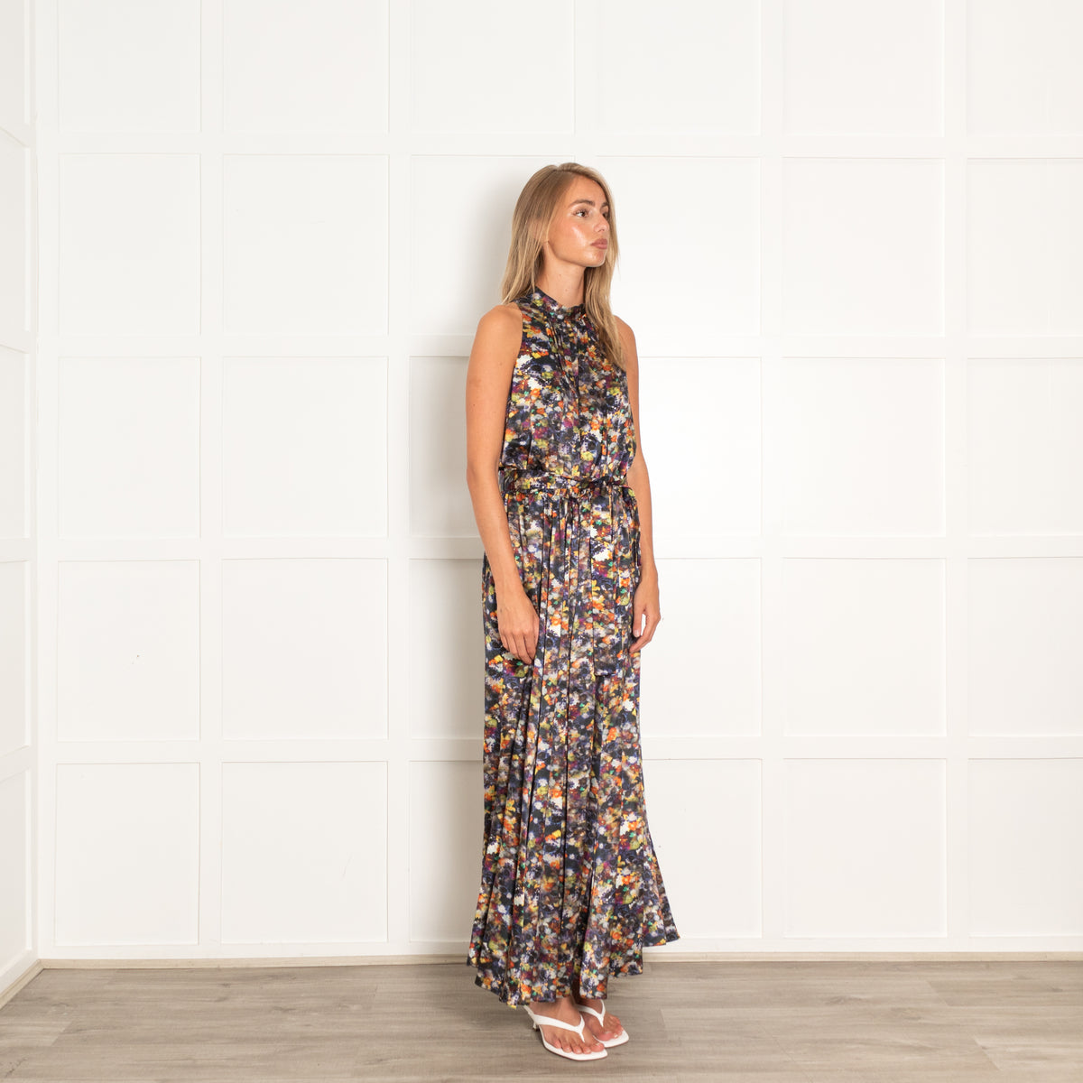 Erdem Graphic Floral Halterneck Maxi Dress