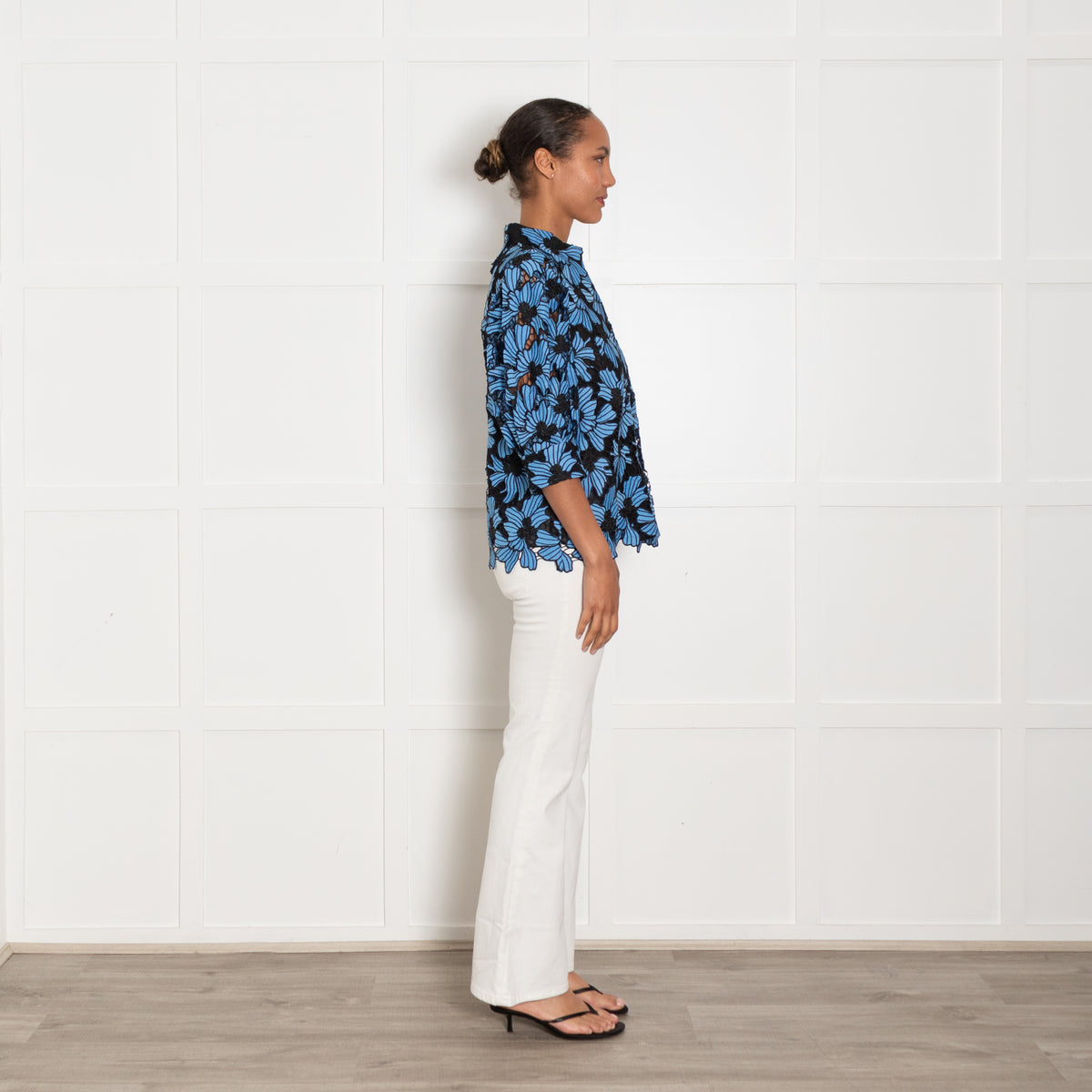 Hofmann Copenhagen Blue Flower Lace Top