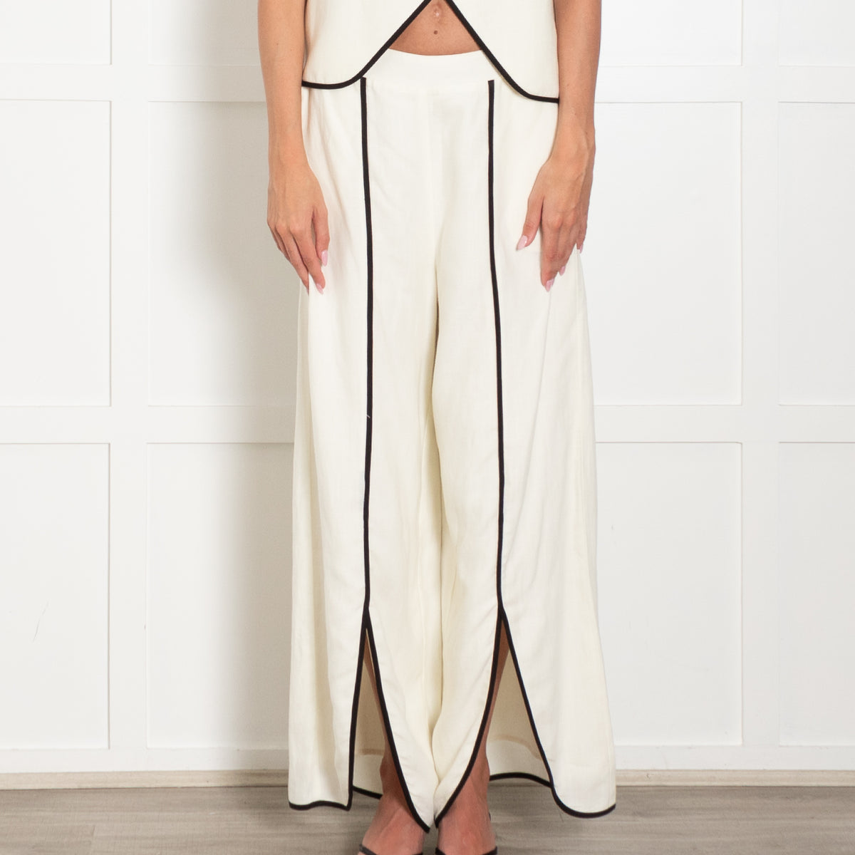 Sancia Artemis Cream Wide Leg Trousers