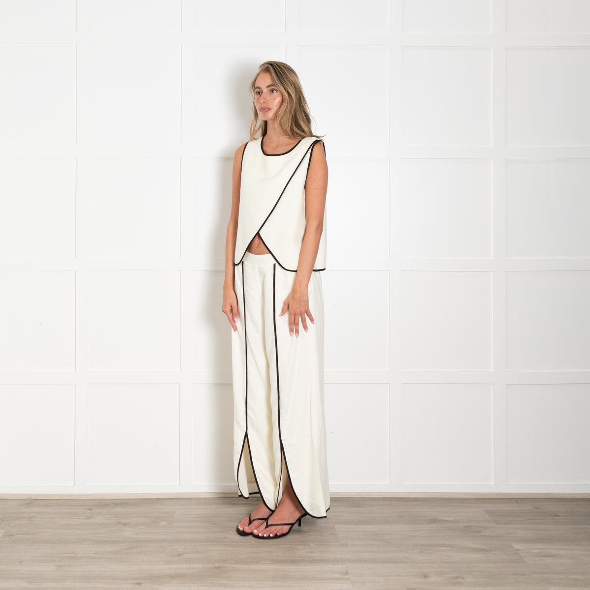 Sancia Artemis Cream Wide Leg Trousers