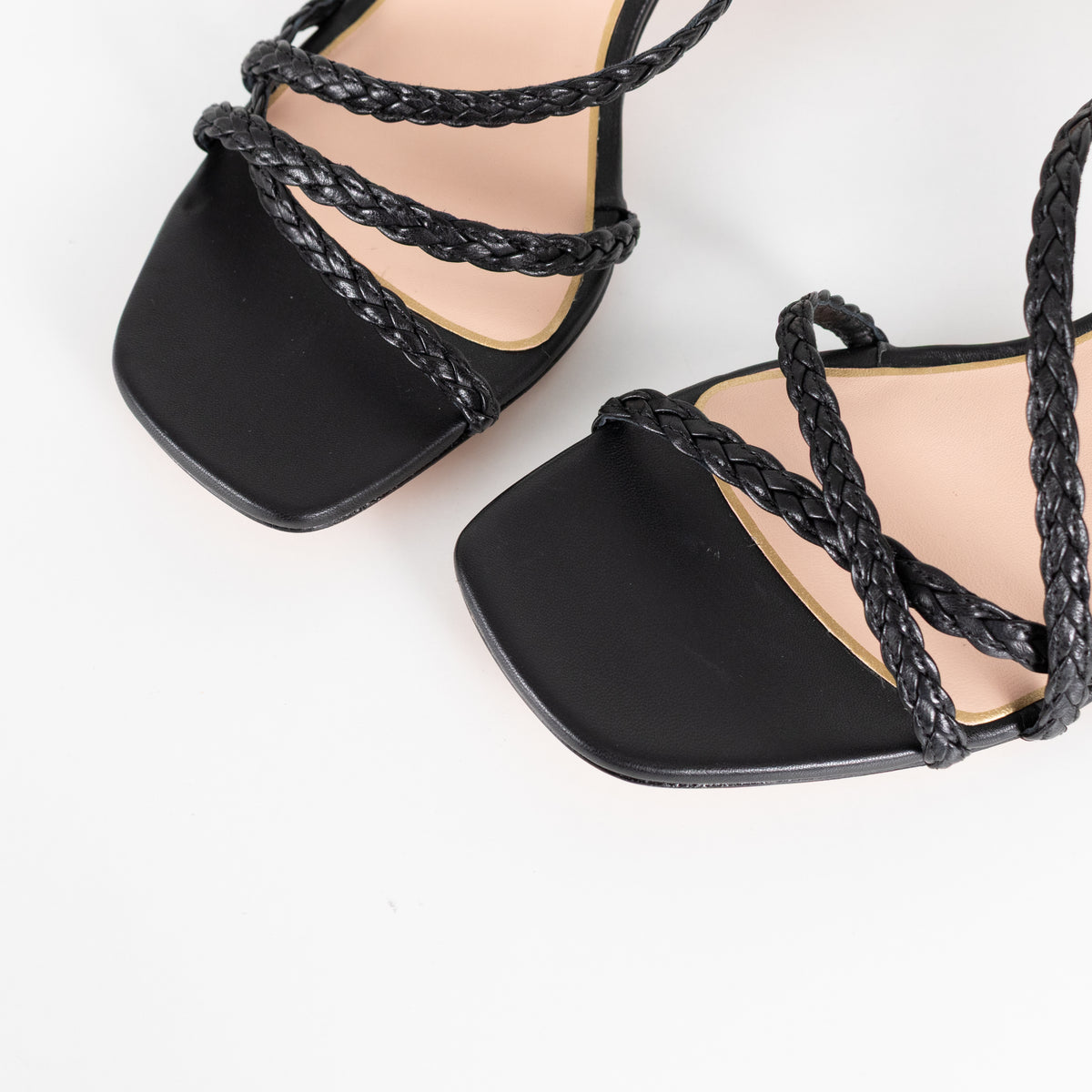Kate Spade Black Leather Ball-Heel Sandals