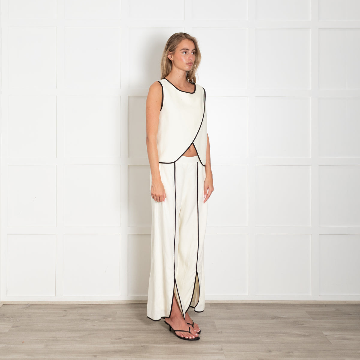 Sancia Artemis Cream Wide Leg Trousers