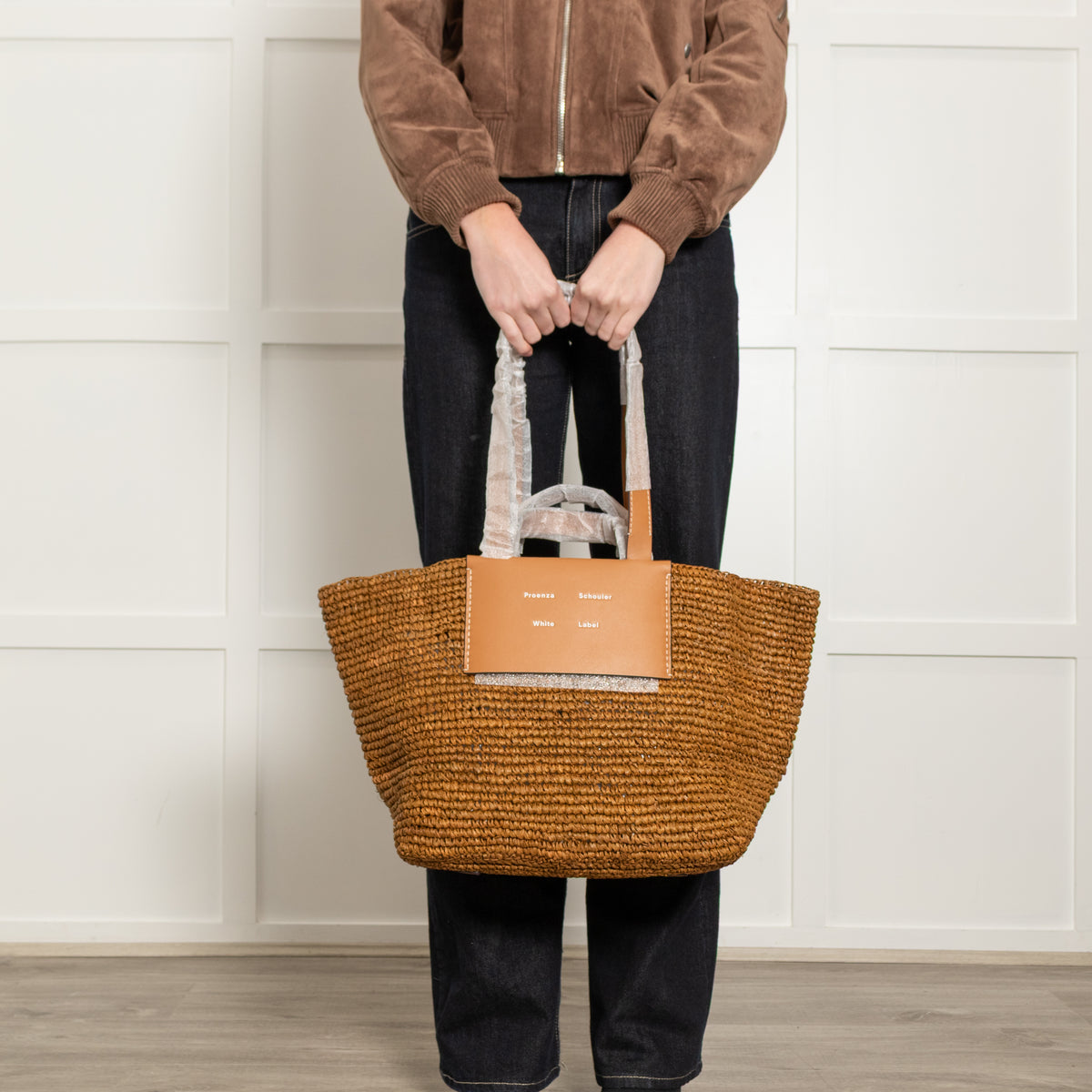 Proenza Schouler White Label Large Morris Raffia Tote Bag