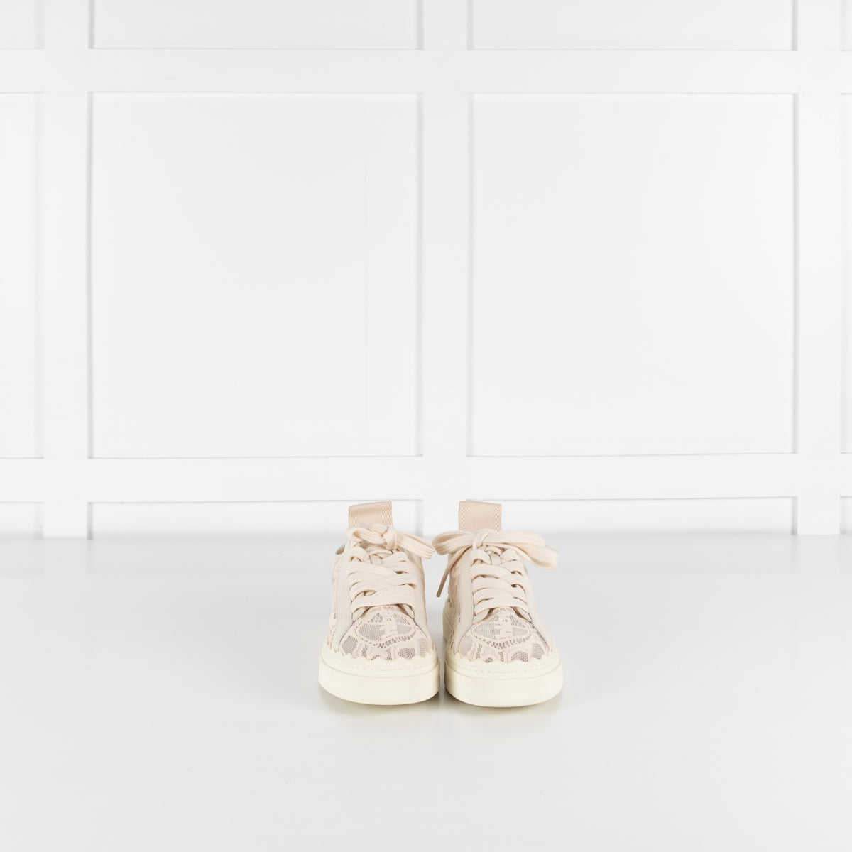 Chloe Cream Lace Mesh Lauren Sneakers