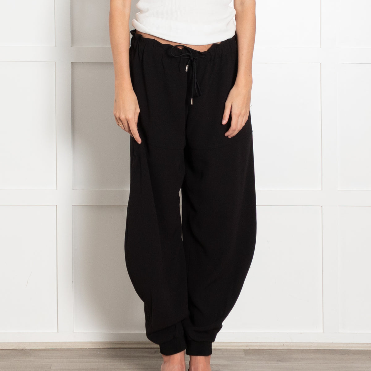 Chloe Black Elasticated Waist Joggers