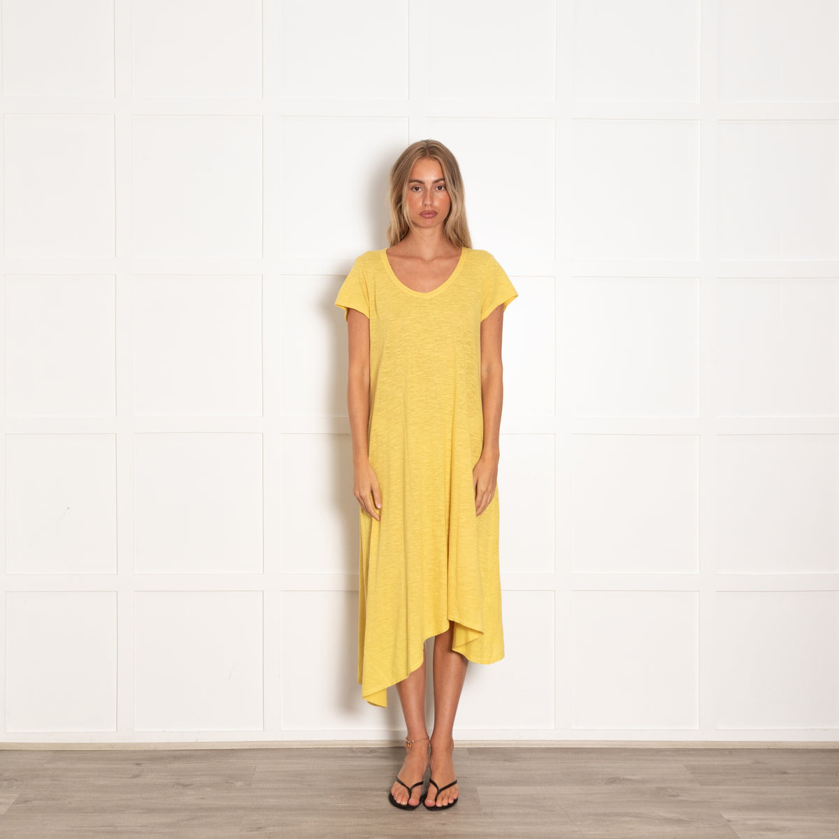 Eileen Fisher Yellow Shortsleeved Jersey Dress