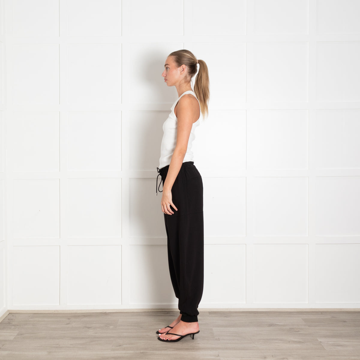 Chloe Black Elasticated Waist Joggers