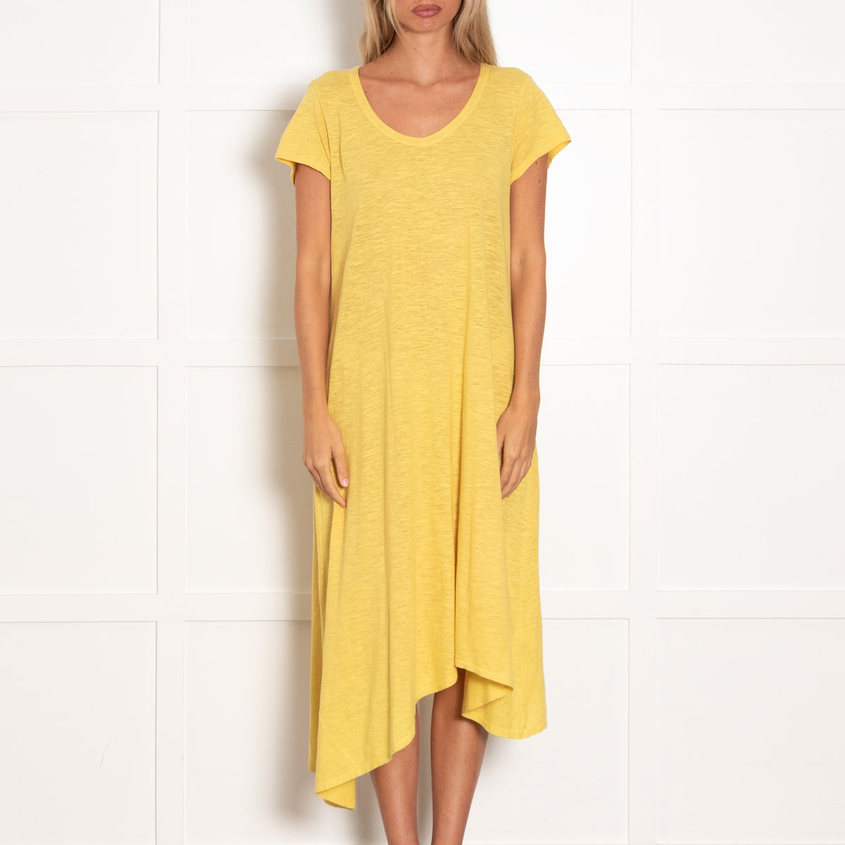 Eileen Fisher Yellow Shortsleeved Jersey Dress