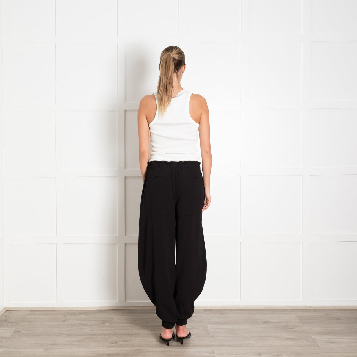 Chloe Black Elasticated Waist Joggers