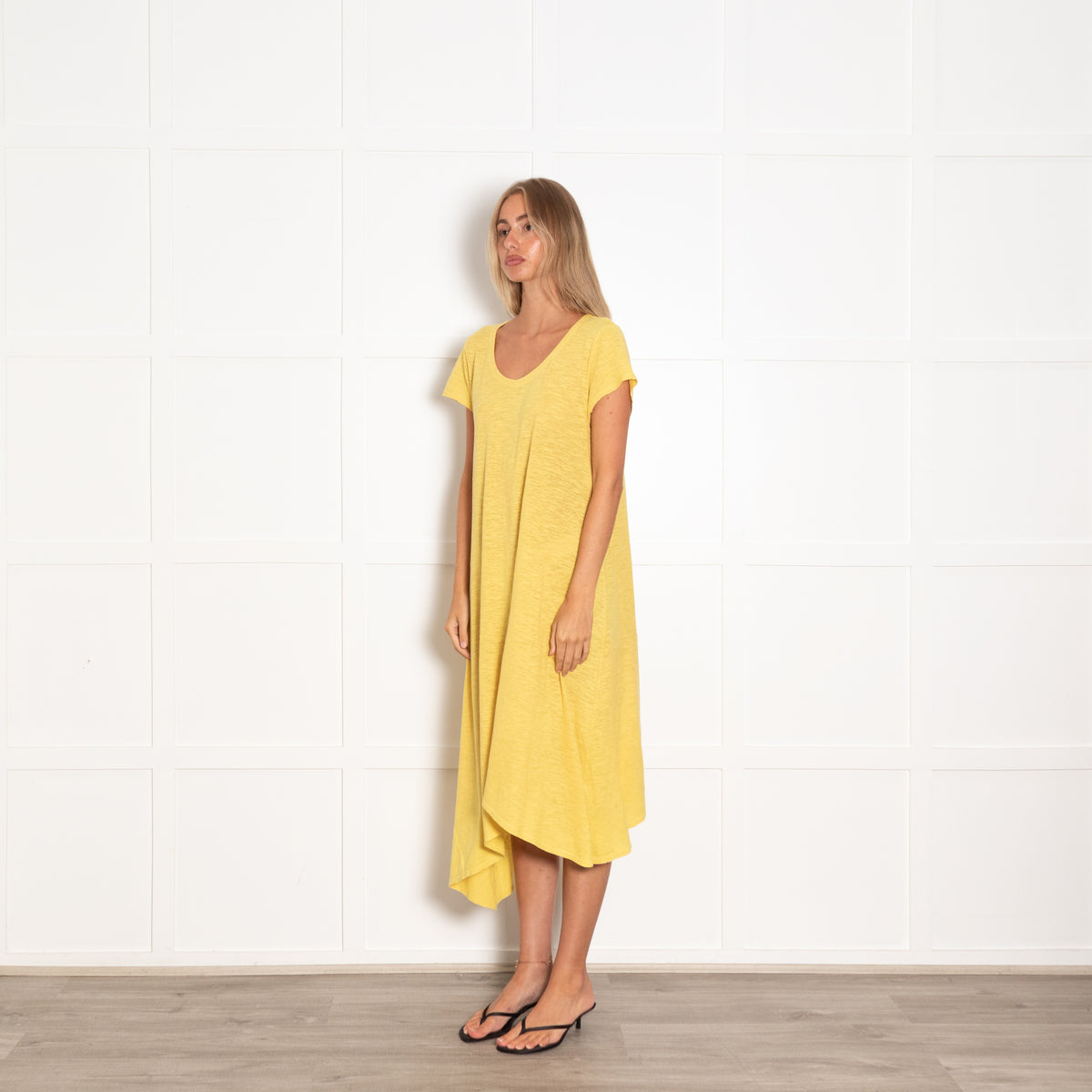 Eileen Fisher Yellow Shortsleeved Jersey Dress