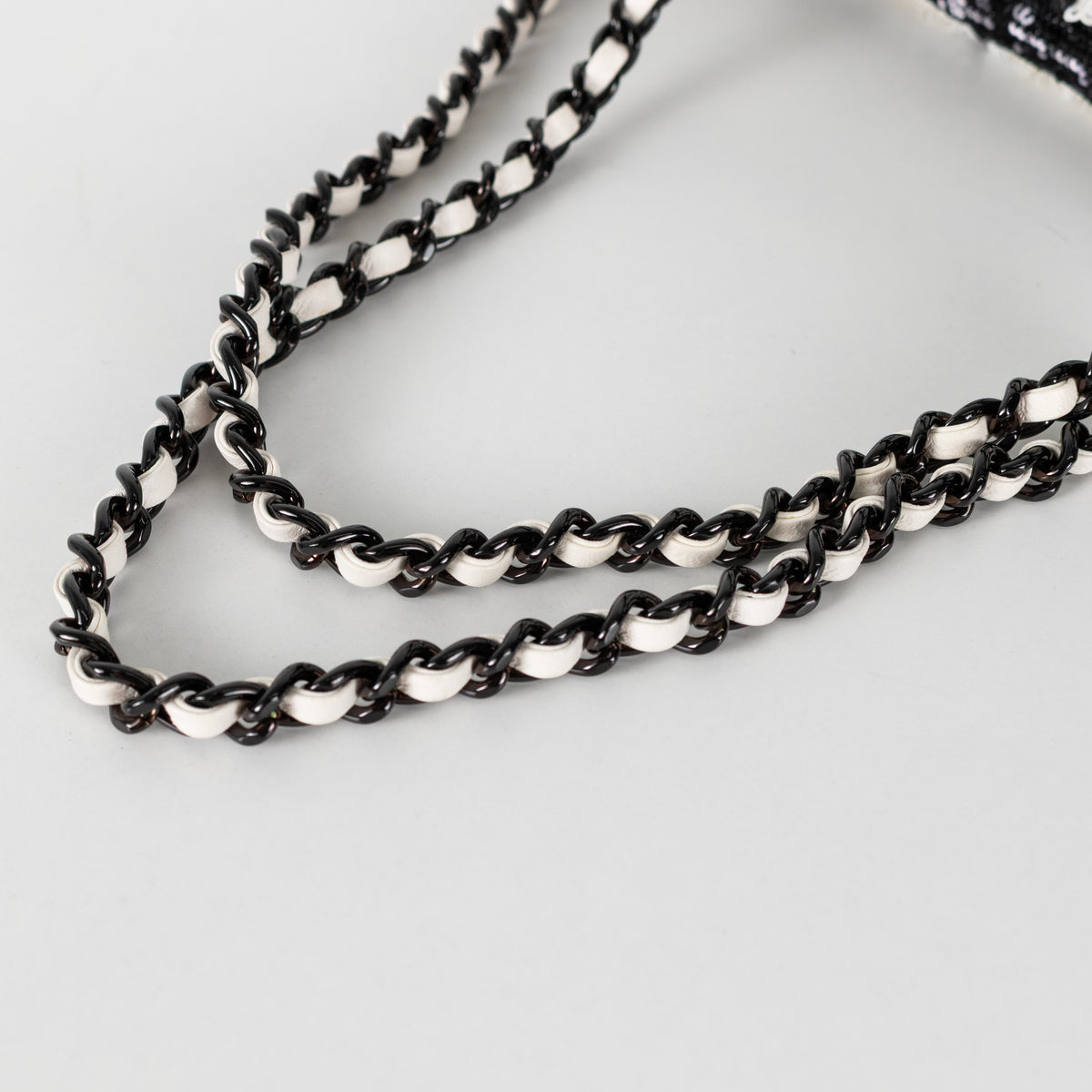 Chanel SS 2024 Sequin Classic Flap Bag in Black & White