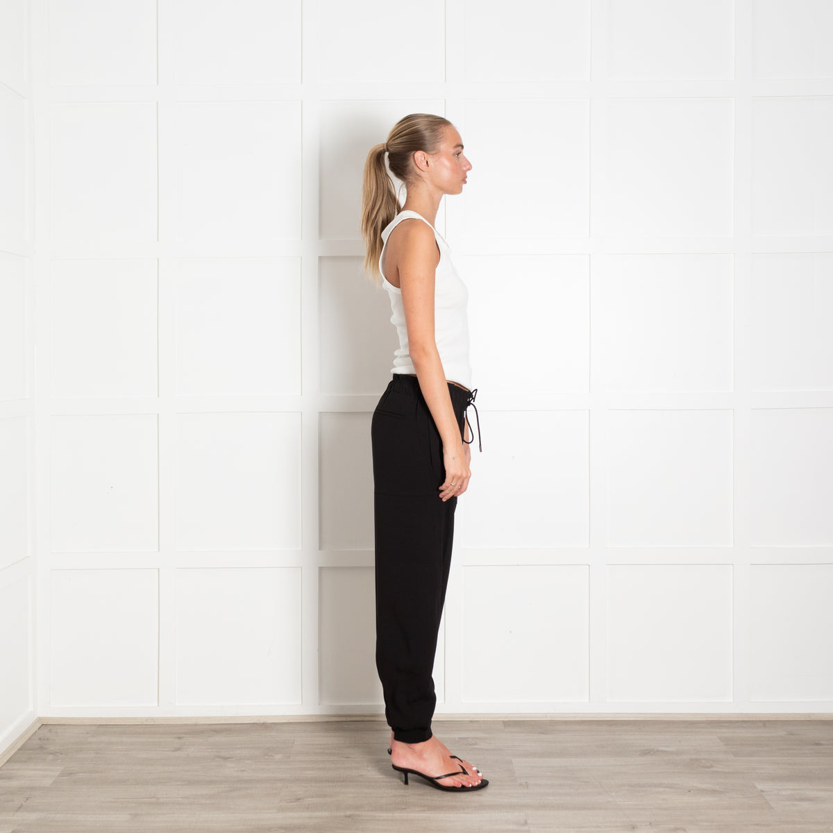 Chloe Black Elasticated Waist Joggers