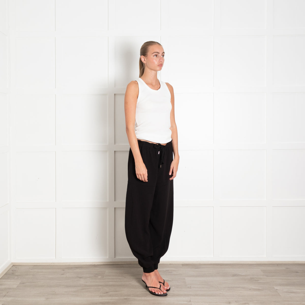 Chloe Black Elasticated Waist Joggers