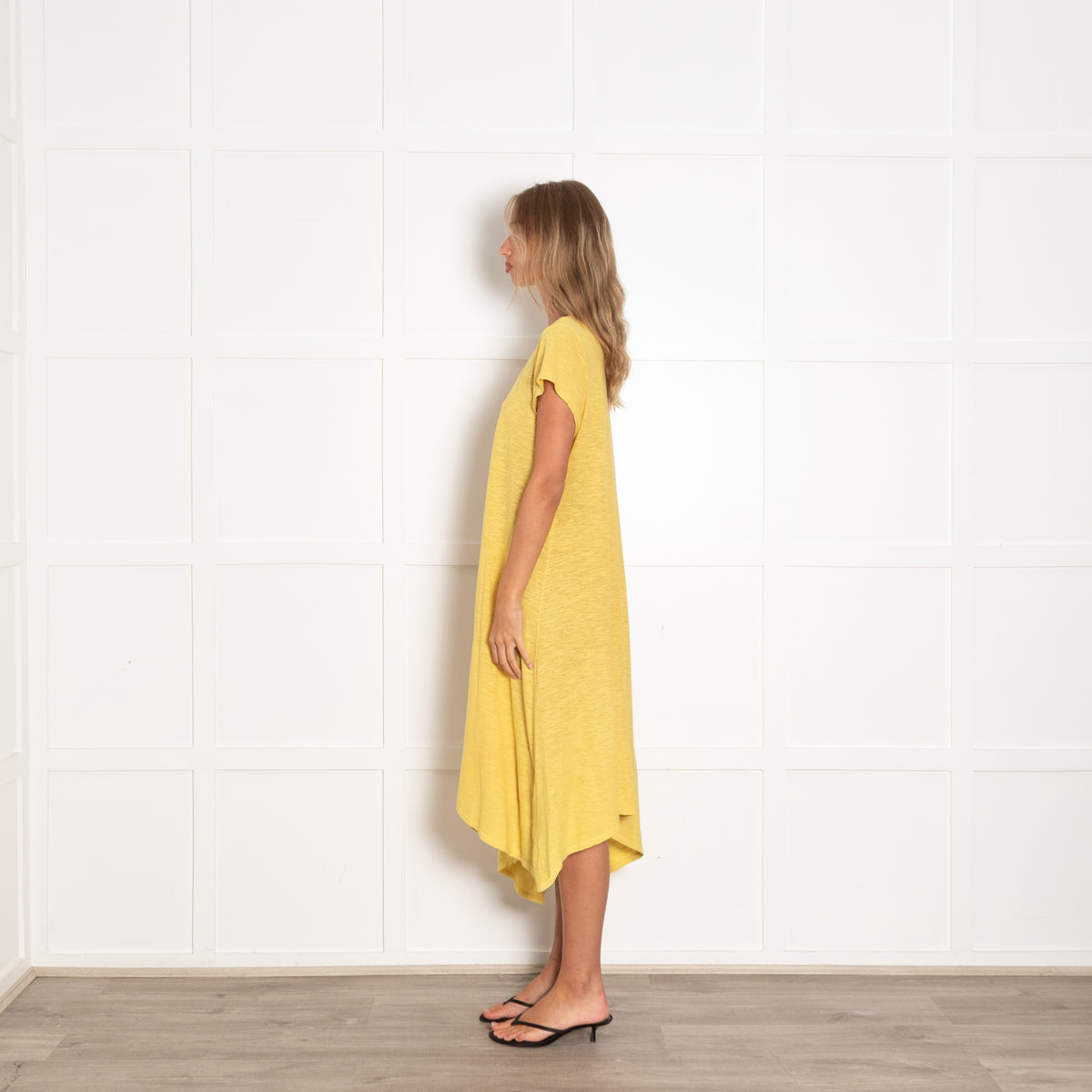 Eileen Fisher Yellow Shortsleeved Jersey Dress