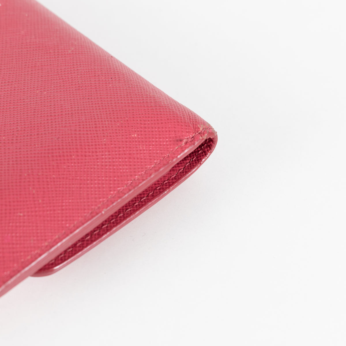 Prada Pink Saffiano Leather Key Holder