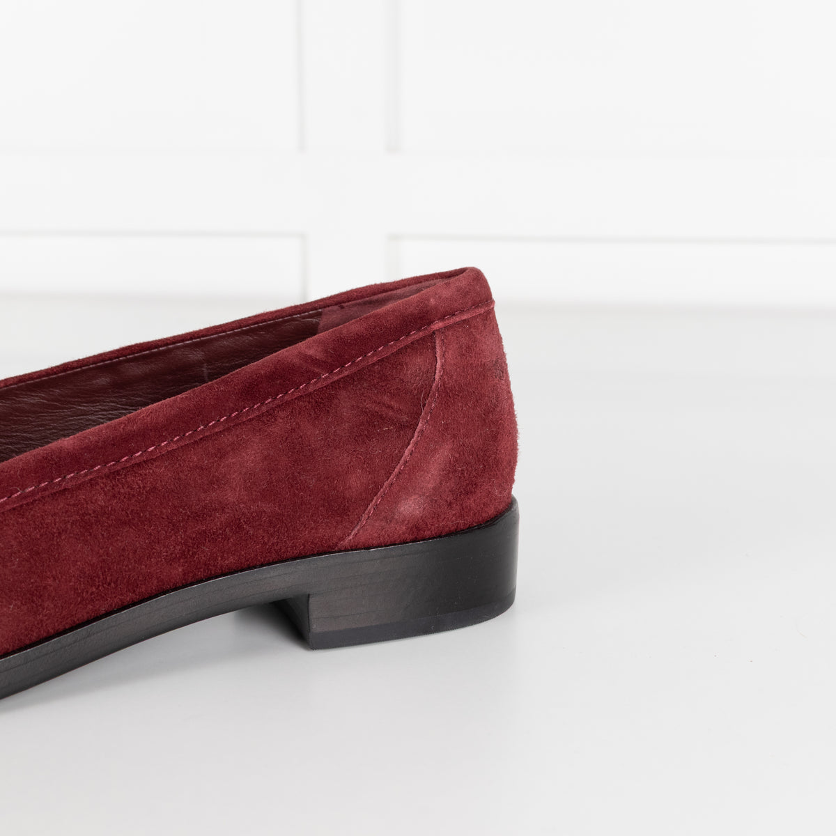 Reformation Ruby Suede Ani Ruched Loafers