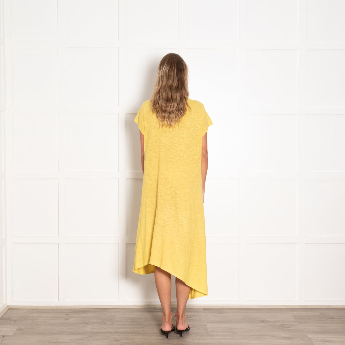 Eileen Fisher Yellow Shortsleeved Jersey Dress