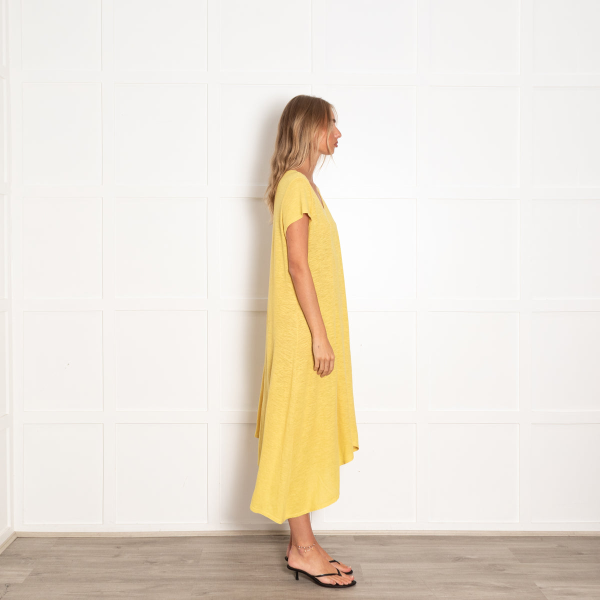 Eileen Fisher Yellow Shortsleeved Jersey Dress