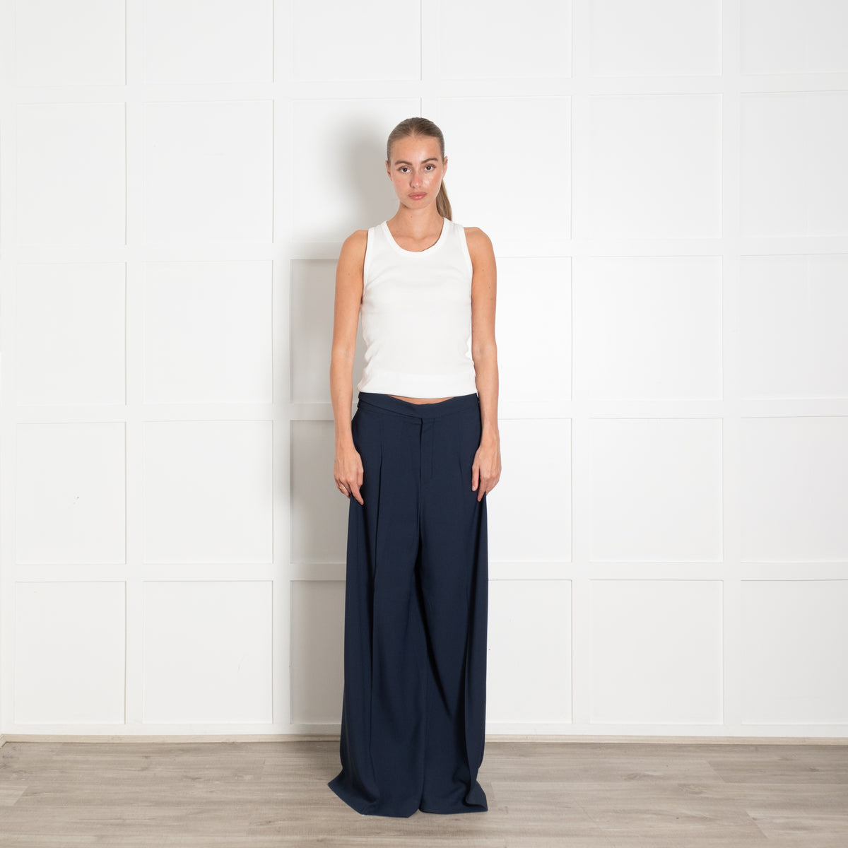 Chloe Blue Wide Leg Trousers
