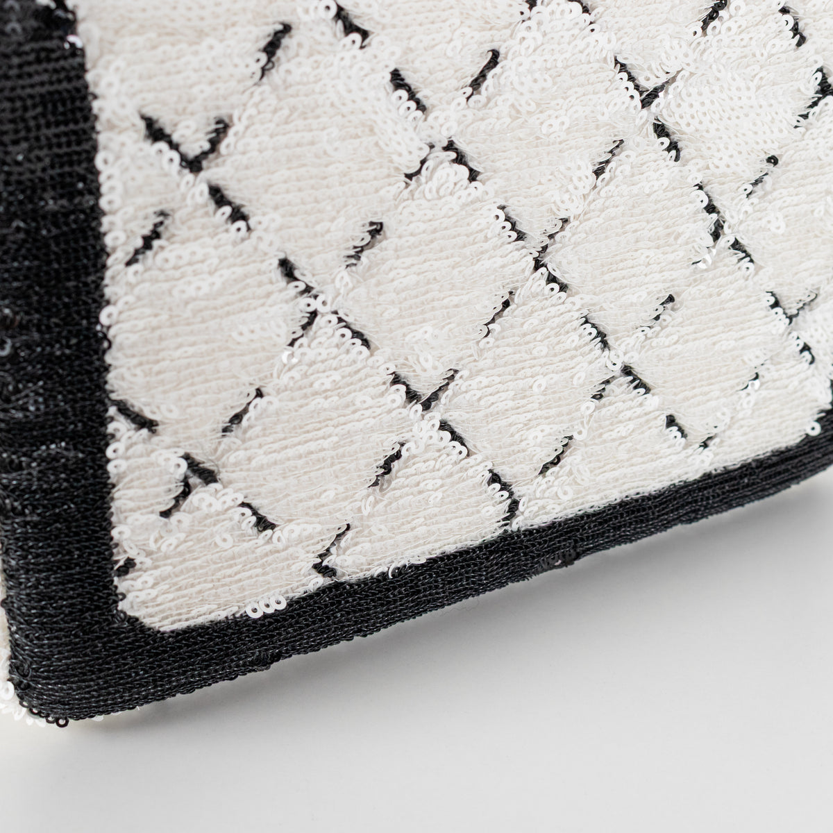 Chanel SS 2024 Sequin Classic Flap Bag in Black & White