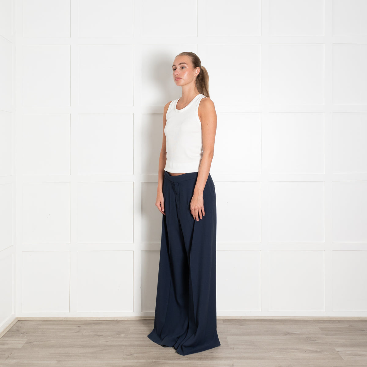 Chloe Blue Wide Leg Trousers