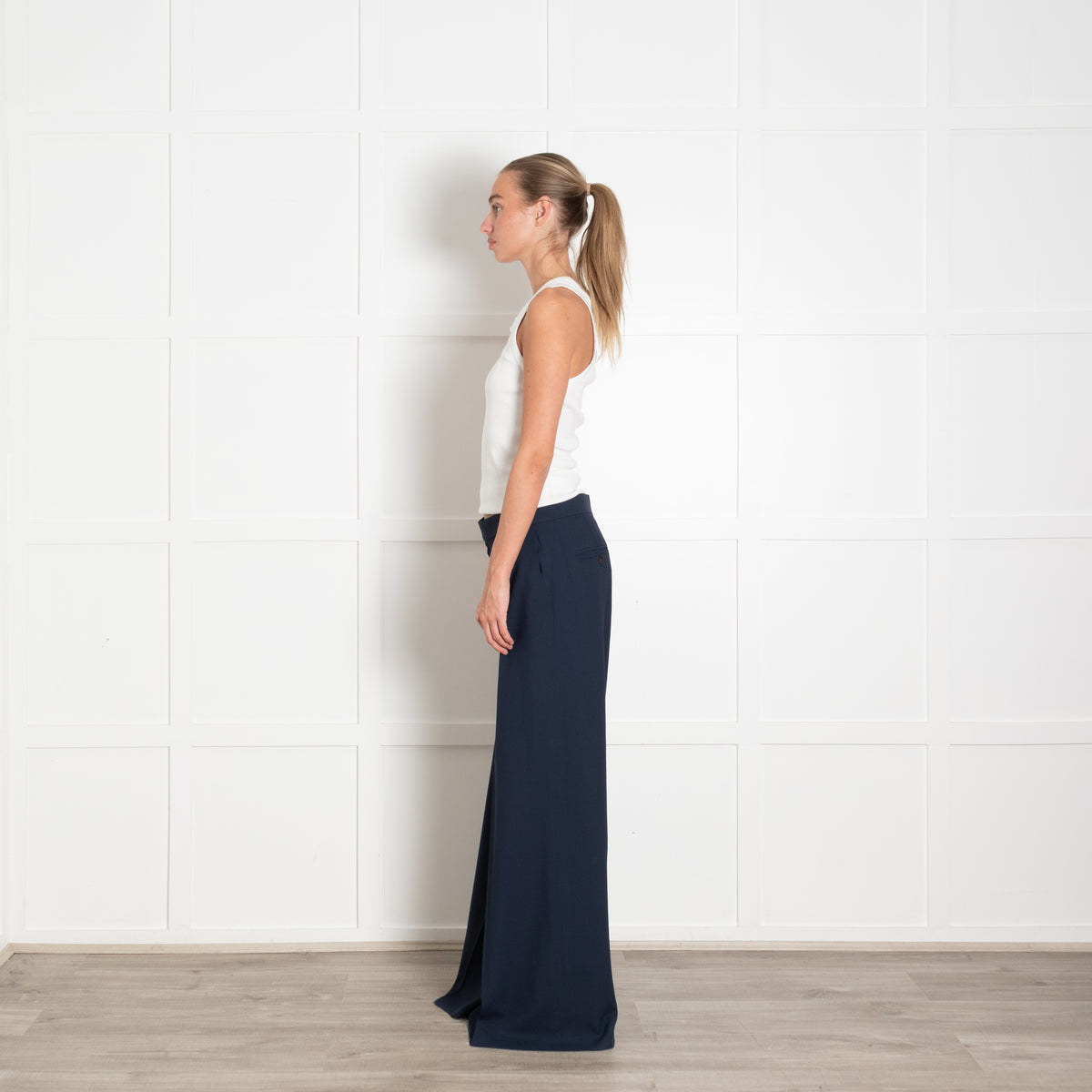 Chloe Blue Wide Leg Trousers