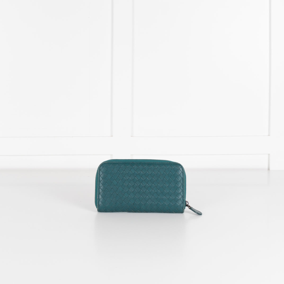 Bottega Veneta Teal  Intrecciato Long Wallet
