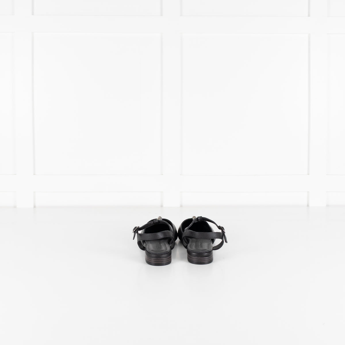 Air & Grace Black Anais Pointed T Stud Flats