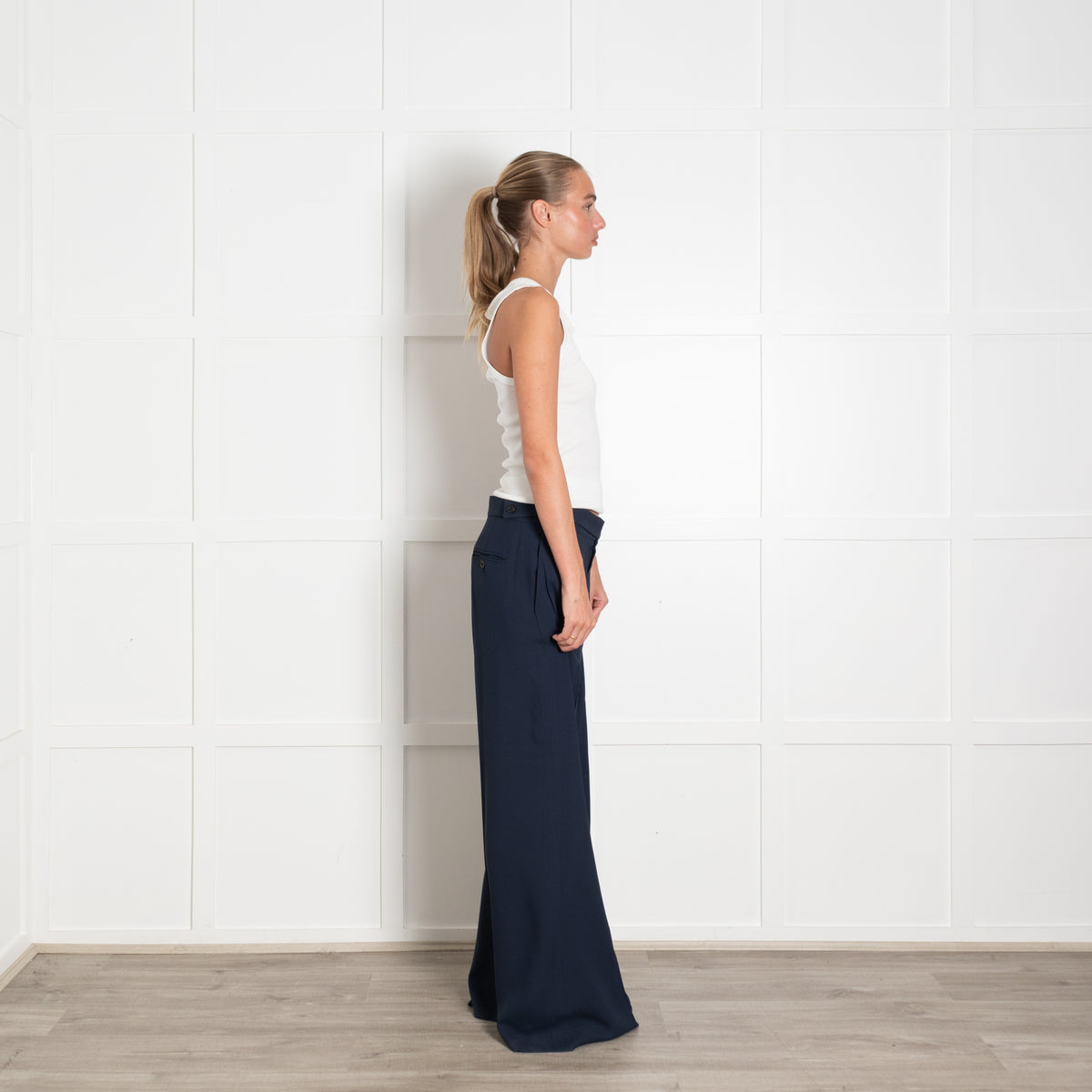 Chloe Blue Wide Leg Trousers